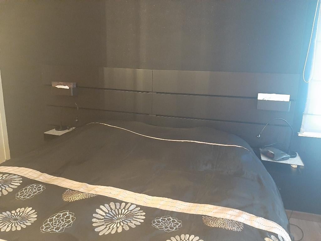 Ikea Brimnes bed en hoofdeinde, Enlèvement, Utilisé, 200 cm, Bois