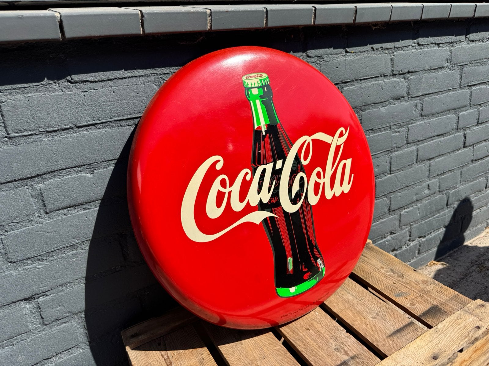 Ancien panneau publicitaire Coca Cola - Vintage, Collections, Enlèvement ou Envoi, Utilisé, Panneau publicitaire