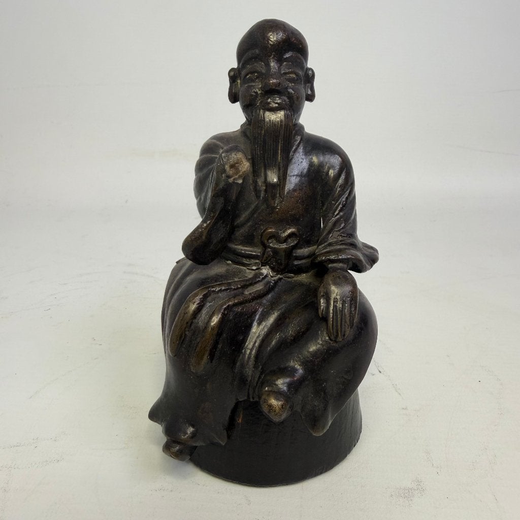 Antiek Chinees bronzen beeldje van Shouxing, Antiek en Kunst, Minder dan 20 cm, Gepatineerd, Ophalen of Verzenden, Brons