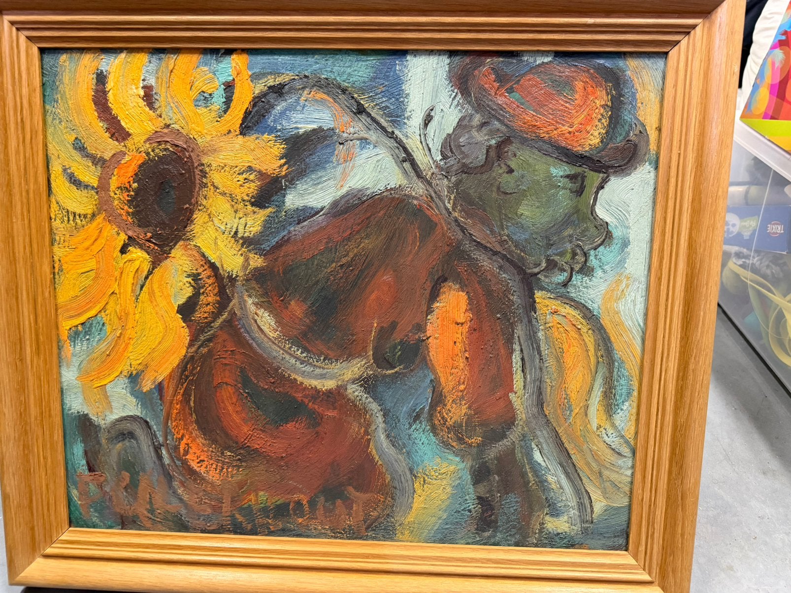 Schilderij, Enlèvement, Fleurs