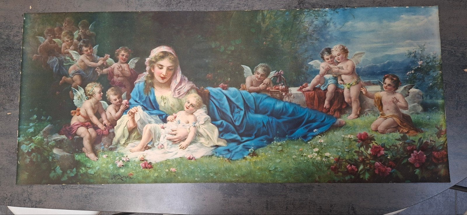 antieke kunstdruk Giovanni (Hans Zatzka), Enlèvement