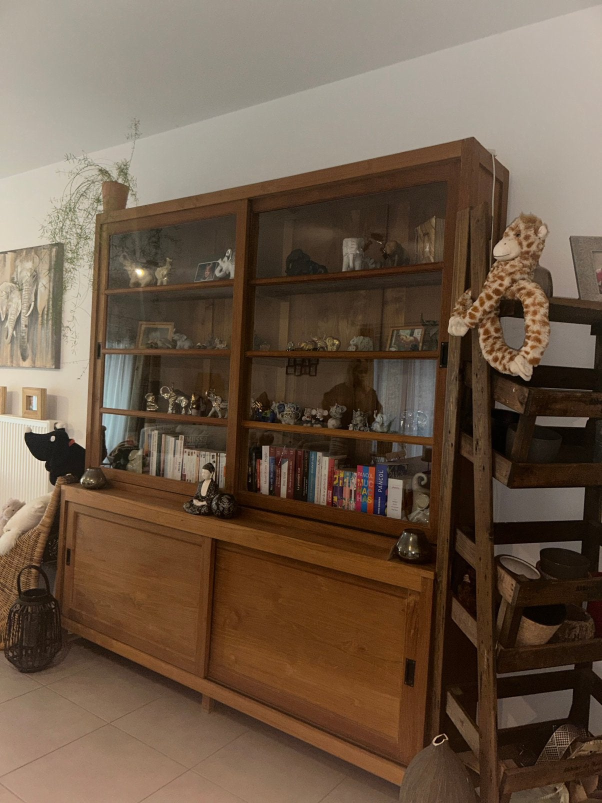 Armoire en teck, Huis en Inrichting, Ophalen, 200 cm of meer, Teakhout, Meuble en teck en deux parties