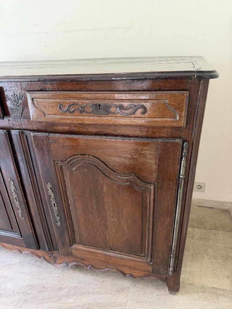 Buffet ancien Louis XV provincial en noyer – XVIIIe / XIXe s, Enlèvement