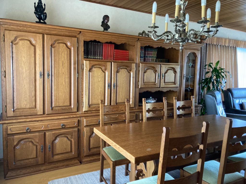Eiken eetkamer met tafel en 6 stoelen!, Ophalen, Nieuw