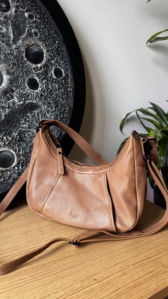 Milano Collezione Leather Shoulder Bag – Excellent Condition, Handtassen en Accessoires, Tassen | Damestassen, Ophalen of Verzenden