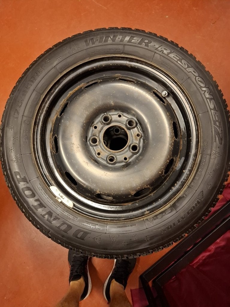 Autobanden met velgen BMW MINI Dunlop, Auto-onderdelen, Ophalen, Gebruikt, Banden en Velgen, Winterbanden