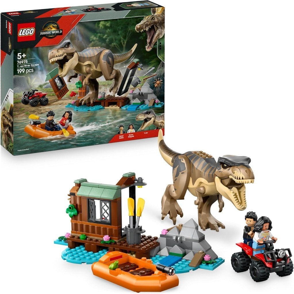 Neuf - Lego Le T. rex et l’évasion sur la rivière (76975), Envoi, Complet, Lego, Ninjago