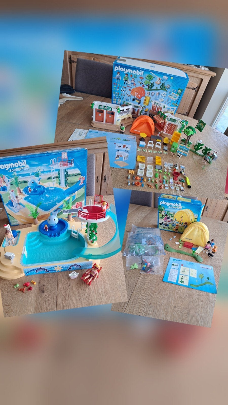 Prachtige Playmobil Summer Fun Camping- en Zwembadsets!, Enlèvement ou Envoi, Utilisé, Summer fun