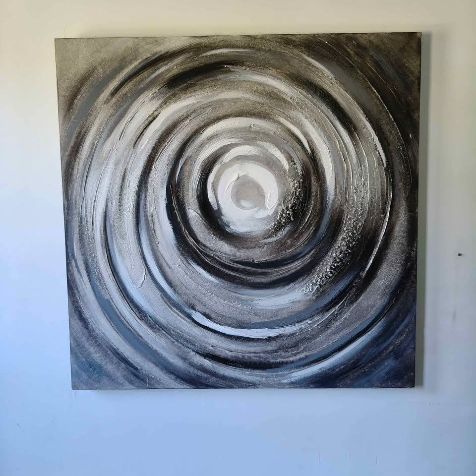 peinture abstraite avec relief 1mx1m, Enlèvement