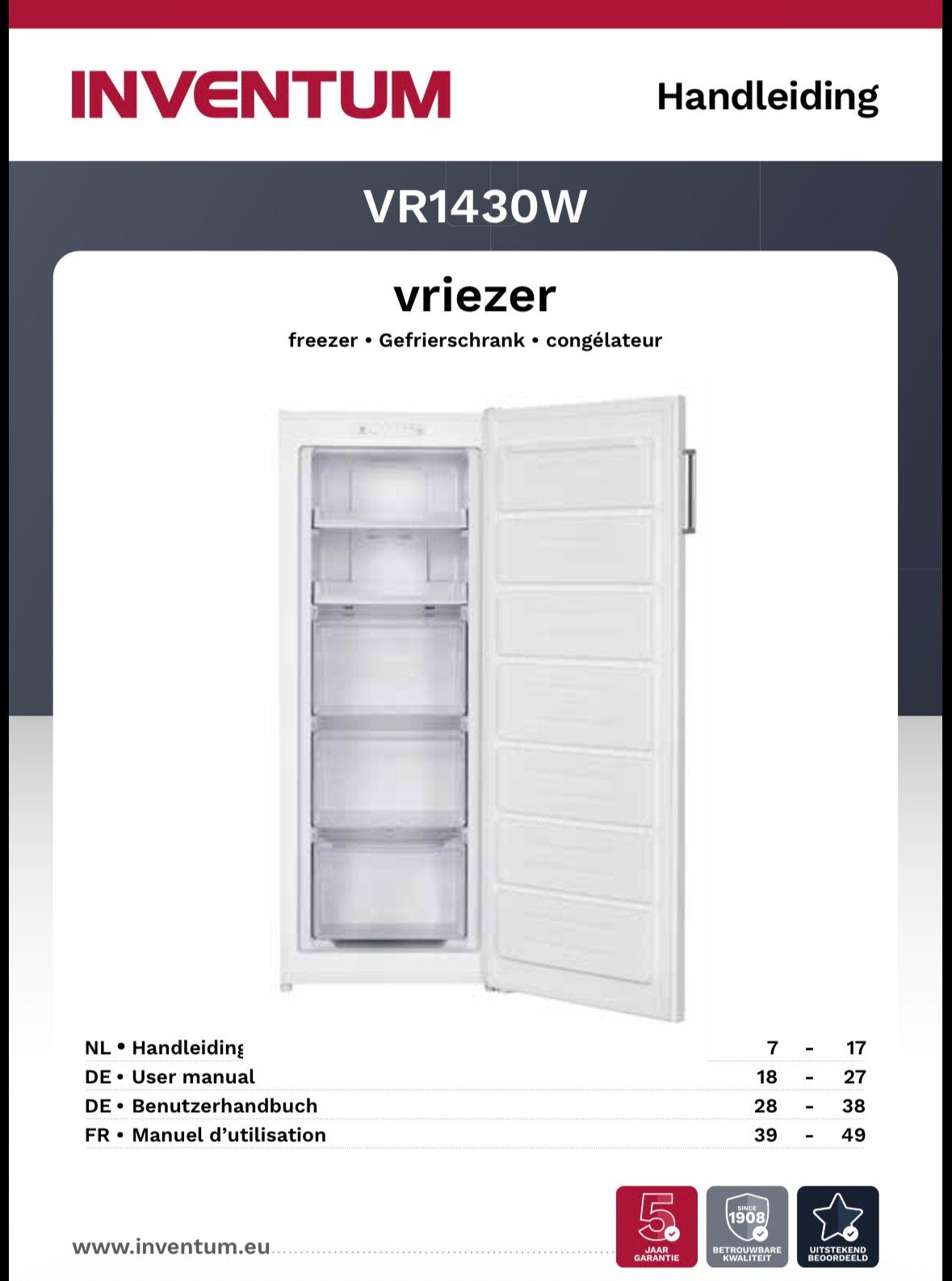 Vend congelateur quasi neuf, no frost, Electroménager, Enlèvement, Comme neuf, Congélateur