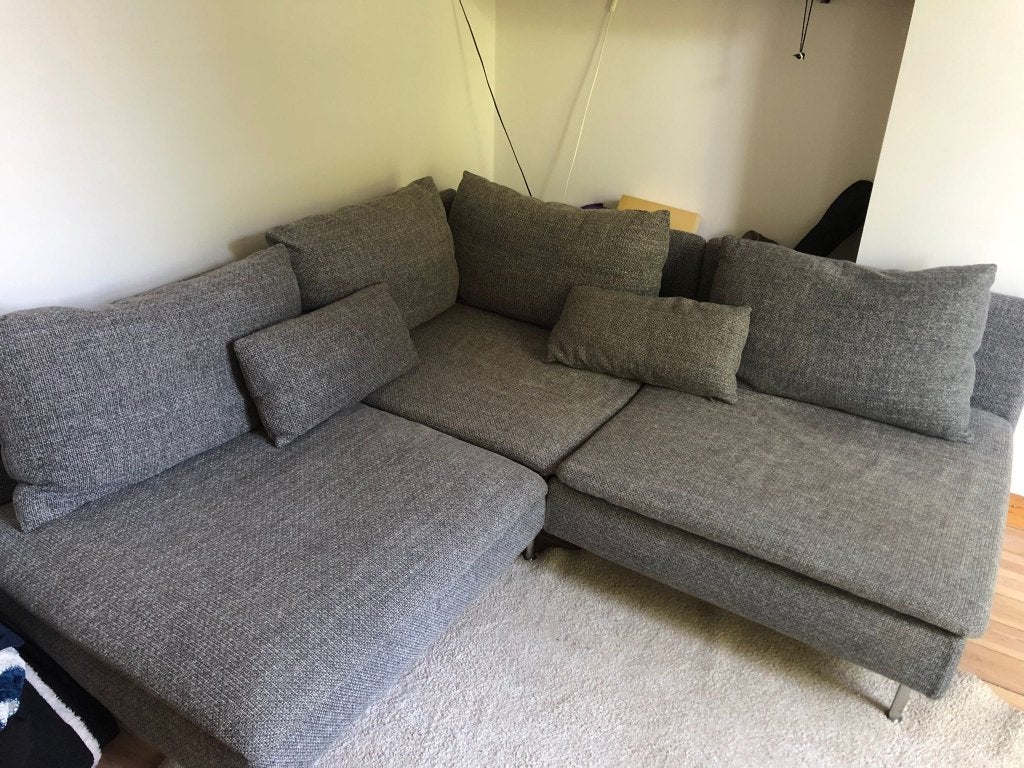 Housse de siège Ikea Soderhamn (Gunnared gris moyen), Maison & Meubles, Canapés | Salons, Comme neuf, Banc d'angle, Quatre personnes ou plus