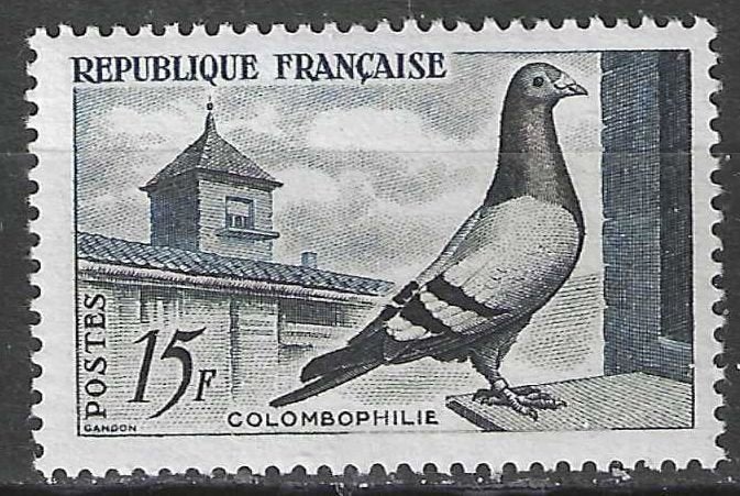 Frankrijk 1957 - Yvert 1091 - De Duivensport (PF), Verzenden, Postfris