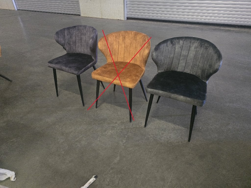 Toffe stoelen in fluweel , grijs of groen. €50/stuk!!, Huis en Inrichting, Stoelen, Ophalen of Verzenden, Nieuw, Grijs