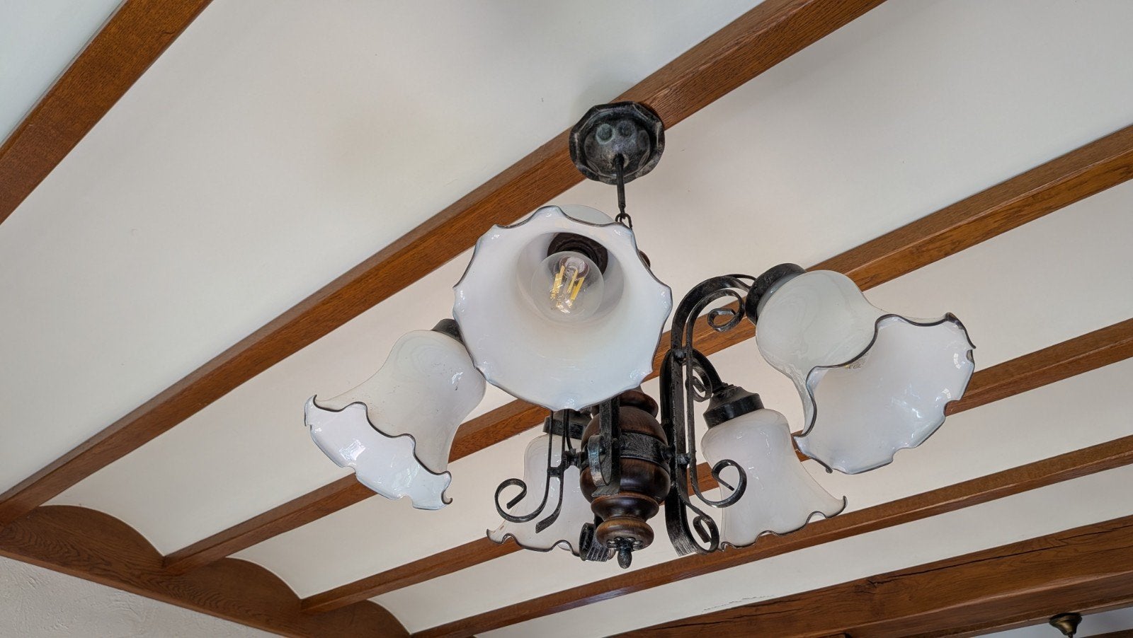 Klassieke plafondlamp met bijpassende wandlampen, Maison & Meubles, Lampes | Autre, Enlèvement