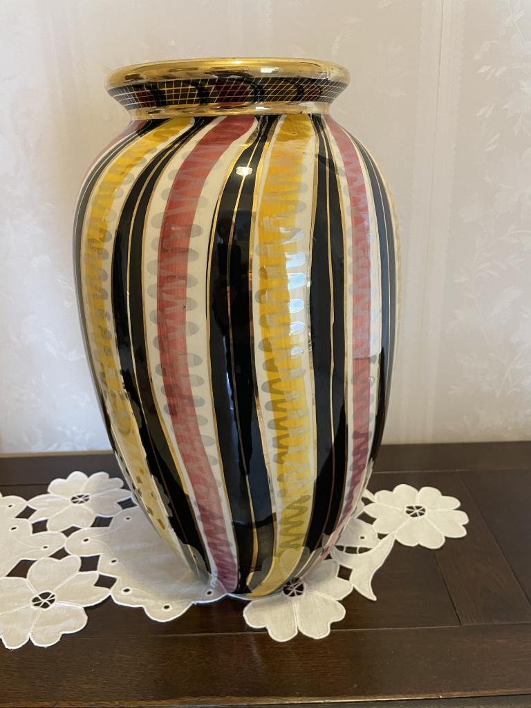 vintage keramische vaas H Bequet, Ophalen