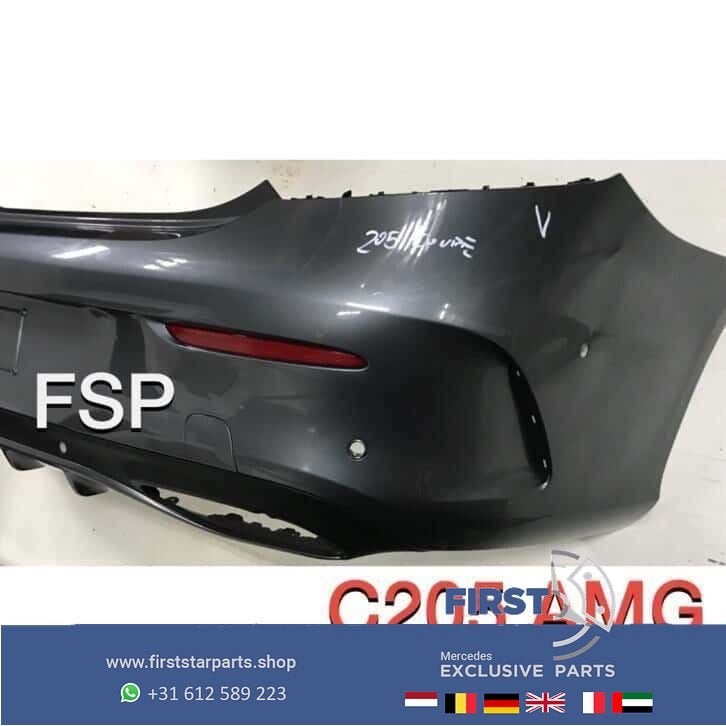 W205 Coupé Achterbumper compleet Mercedes C Klasse C205 C43, Gebruikt, -, Ophalen of Verzenden, Achter