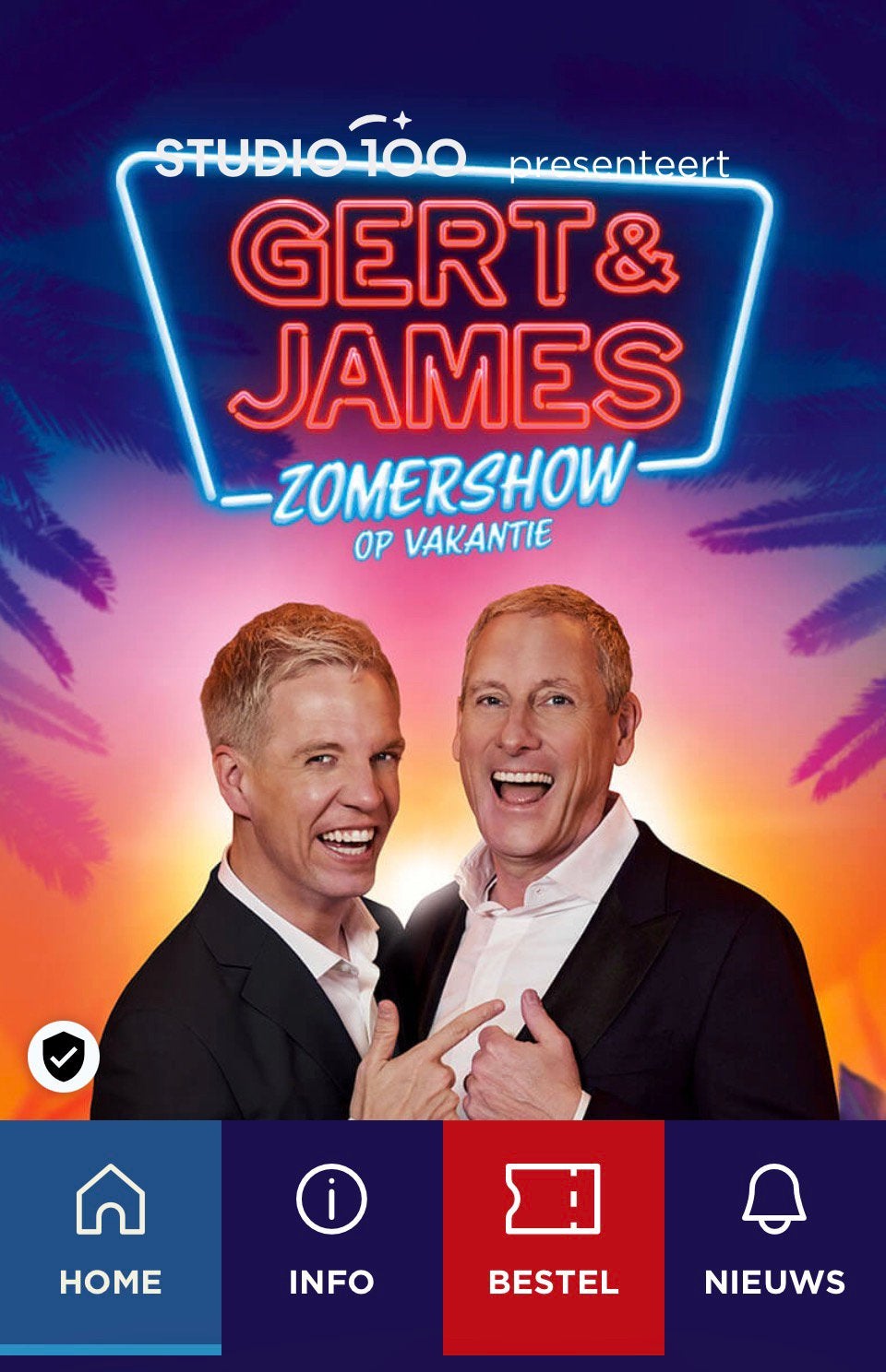 Gert en james zomershow vrijdag 14-08 om 20.30 u, Tickets en Kaartjes, Eén persoon, Augustus, Overige typen