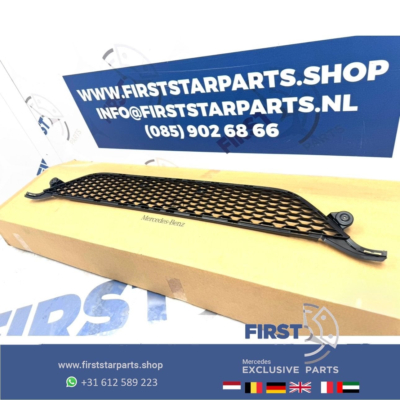 W257 CLS KLASSE AMG BUMPER ROOSTER VOORBUMPER MIDDEN ROOSTER, Gebruikt, -, Ophalen of Verzenden, -