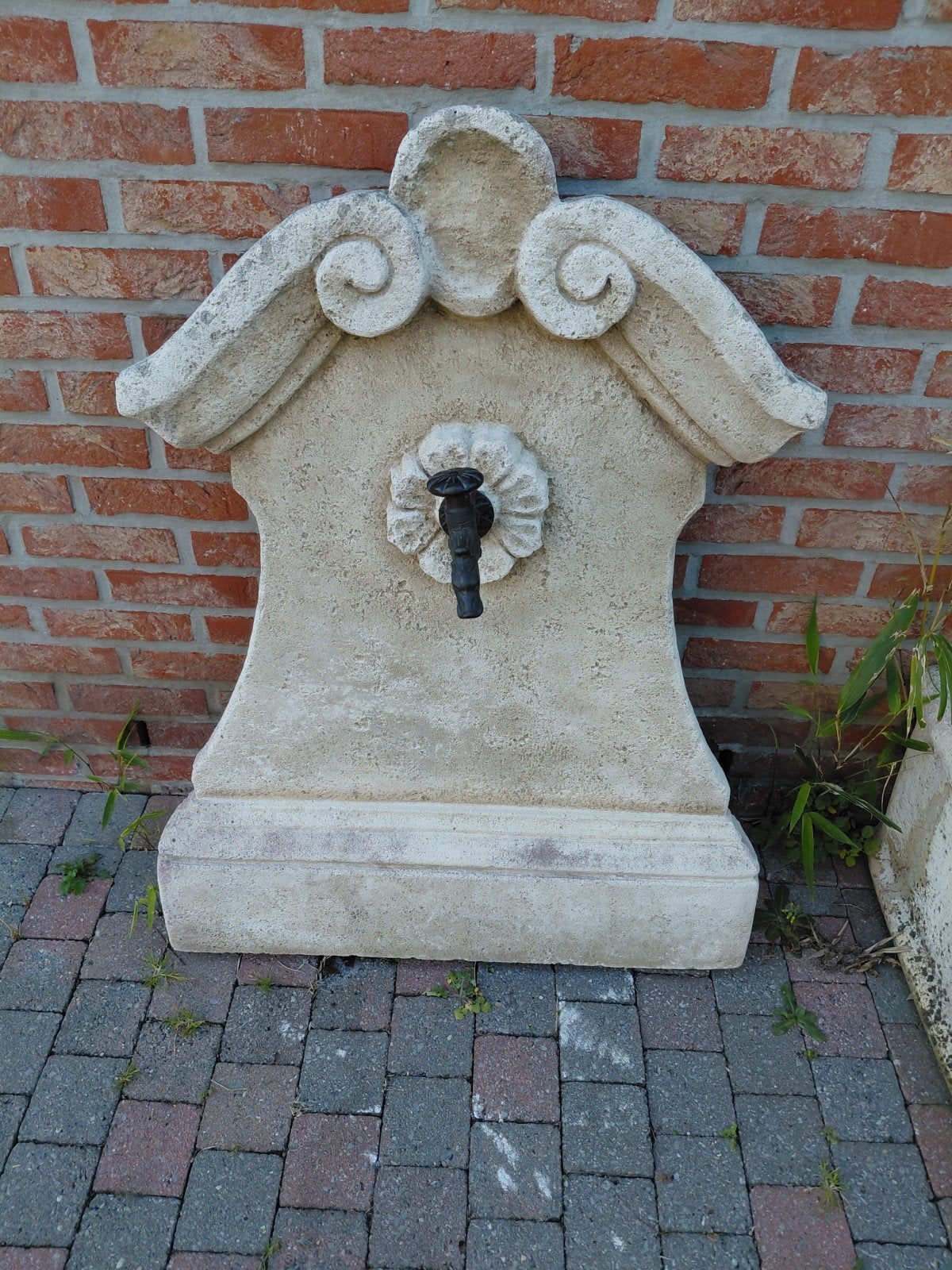 Fontaine murale en pierre, Tuin en Terras, Ophalen, Hardsteen, Fontein