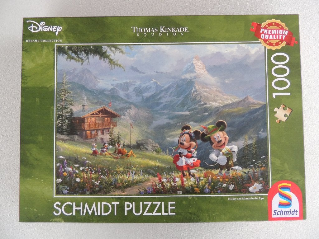 Puzzle 1000 pièces - Disney - Mickey & Minnie dans les alpes, Enlèvement, Puzzle