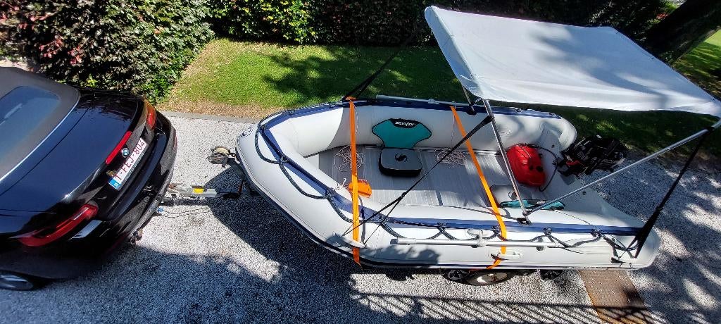 Zeer mooie Zodiac Mercury 6p 3.65m, Watersport en Boten, Ophalen, Aluminium, Minder dan 10 pk, Buitenboordmotor