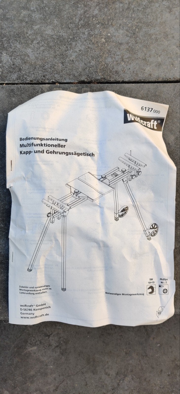 Wolfcraft Miter Saw Stand, Enlèvement, Neuf