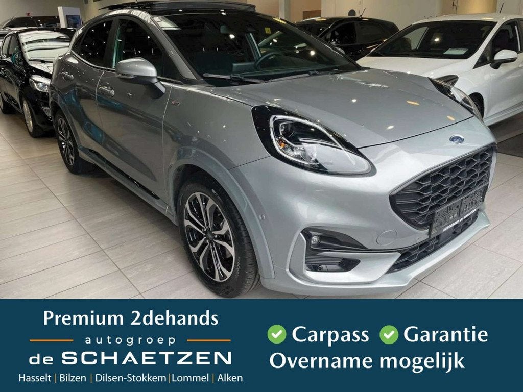 Ford Puma Puma ST Line 1.0 mHEV 125pk A7 PANO DAK (bj 2023), Auto's, Automaat, Stof, Zwart, Bedrijf