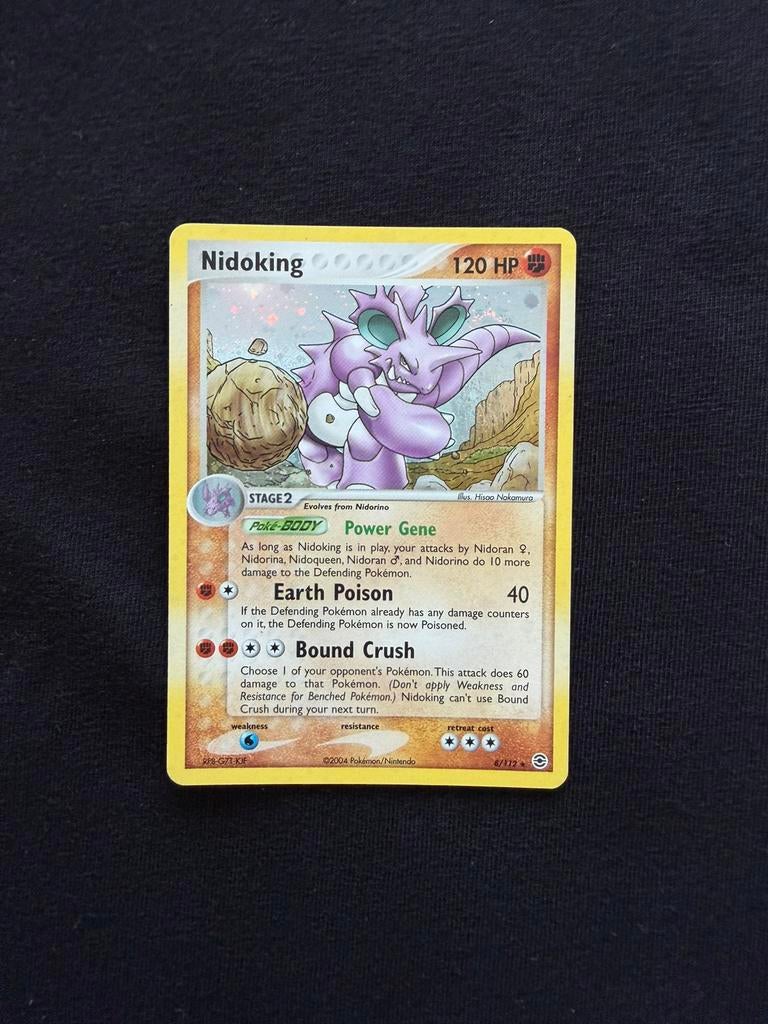 Nidoking | Holo | EX FireRed & LeafGreen | 8/112, Ophalen of Verzenden, Zo goed als nieuw
