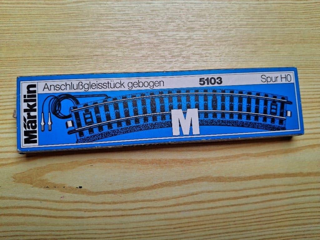 Märklin 5103 — Rails en M incurvés - rail de raccordement, Analogique, Courant alternatif, Rails, Enlèvement