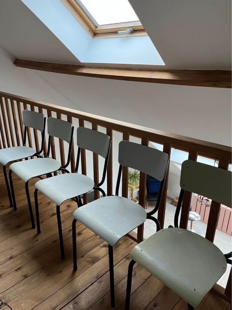 Set Meurop stoelen, Gris, Métal, Enlèvement, Cinq, Six Chaises ou plus