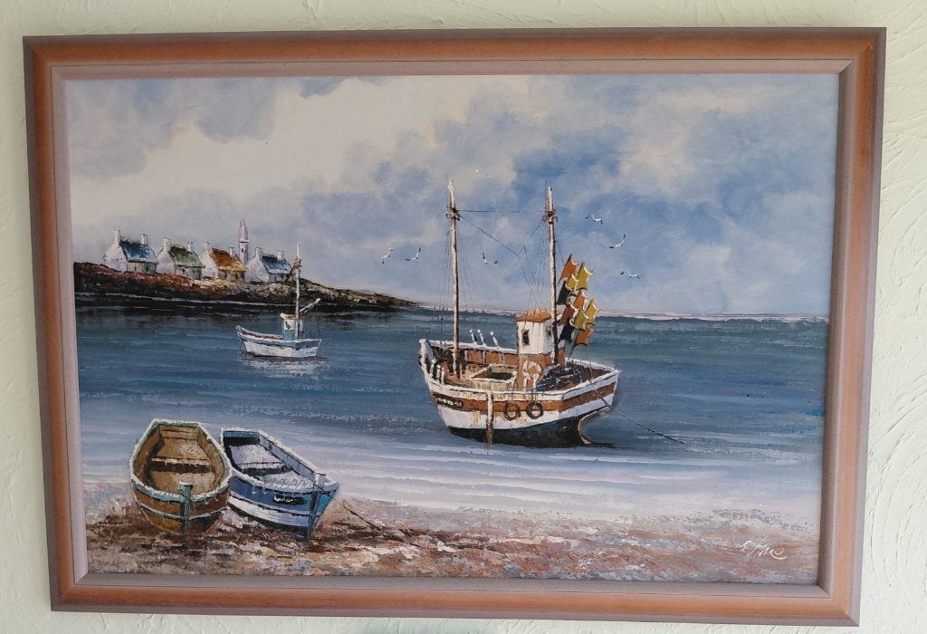 peinture avec des bateaux, Enlèvement