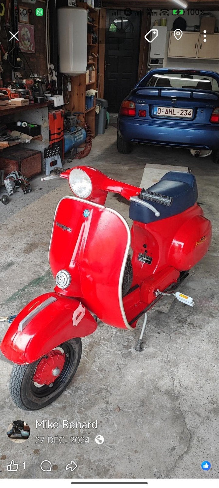 VESPA 50cc modèle PEDALO TRES RARE IN BELGIE, Fietsen en Brommers, Scooters | Vespa, Ophalen of Verzenden