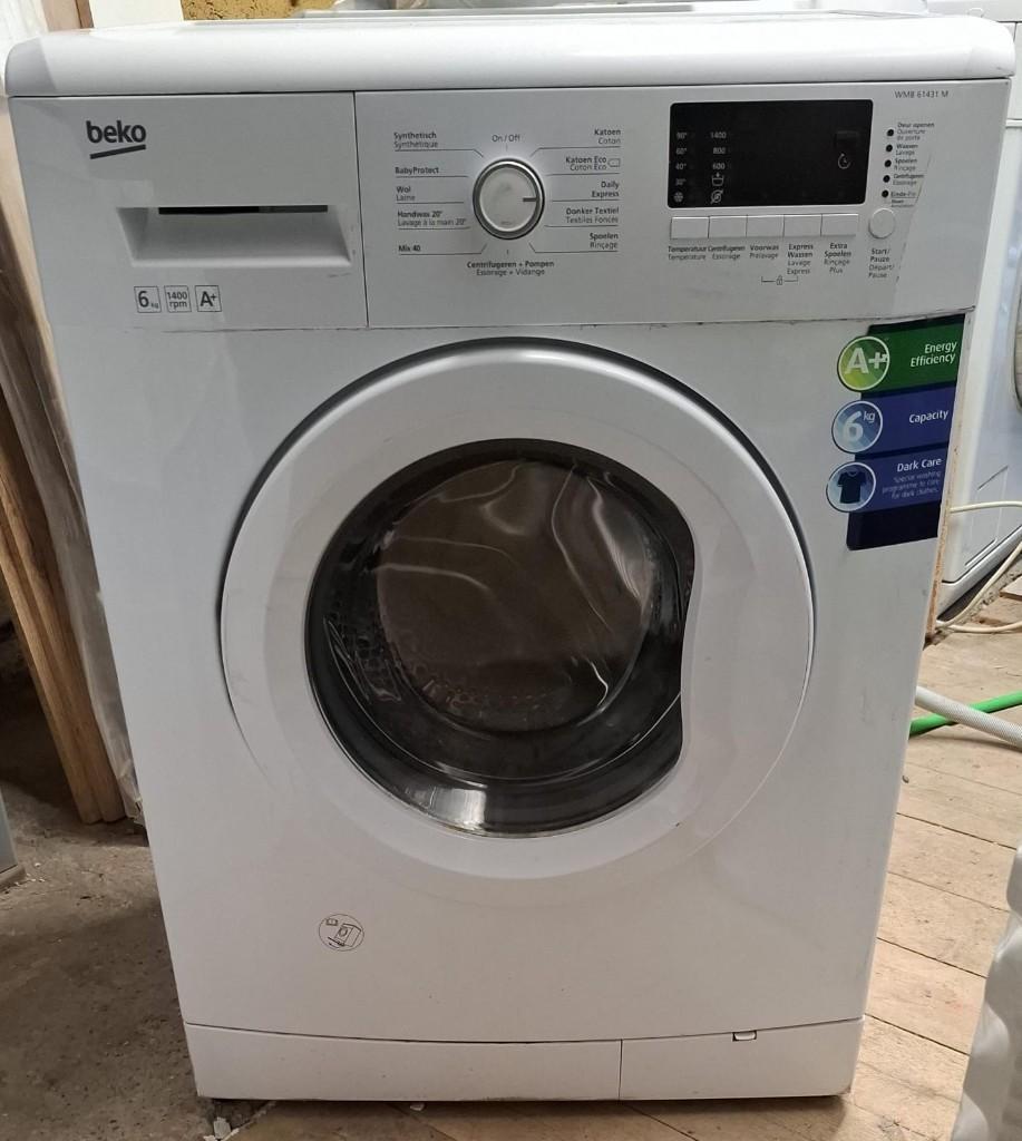 Lave linge d'occasion beko, 1200 à 1600 tours, 6 à 8 kg, Chargeur frontal, Enlèvement