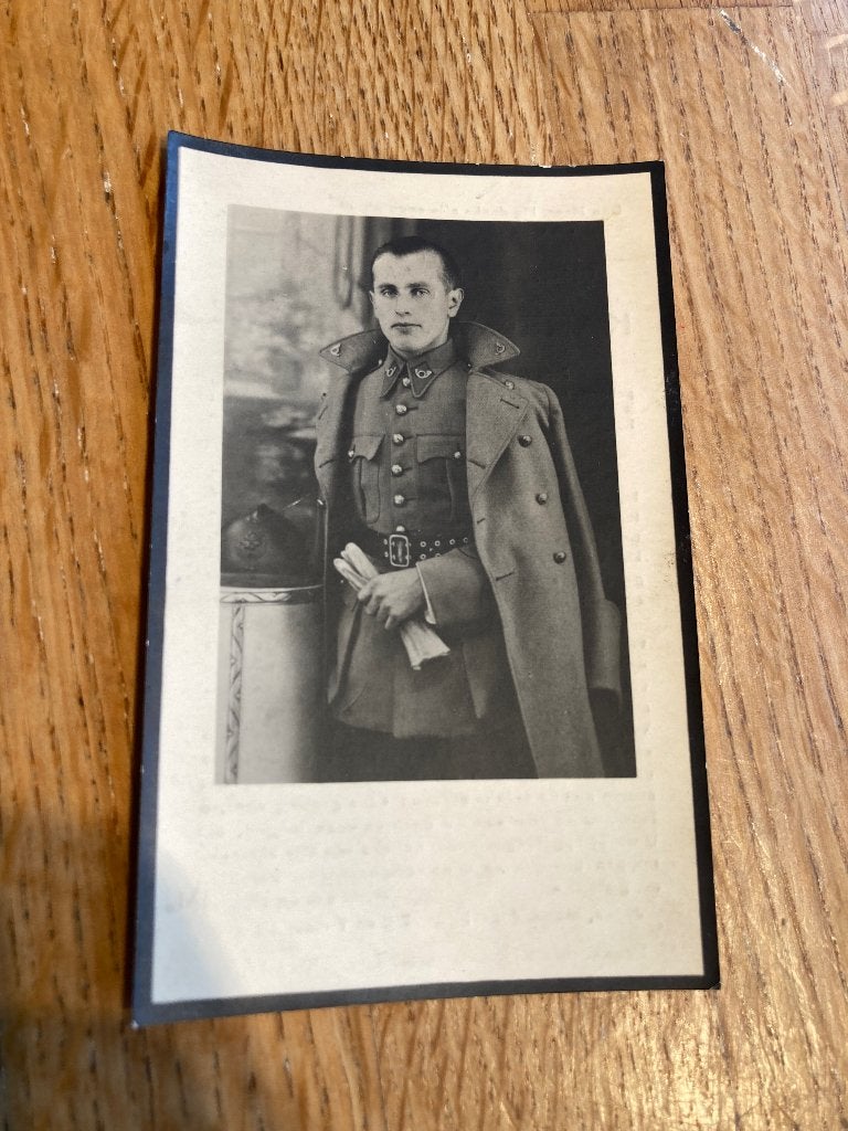 Oorlogsslachtoffer, karel van hauwe, van der velpe, soldaat, Verzamelen, Verzenden, Bidprentje
