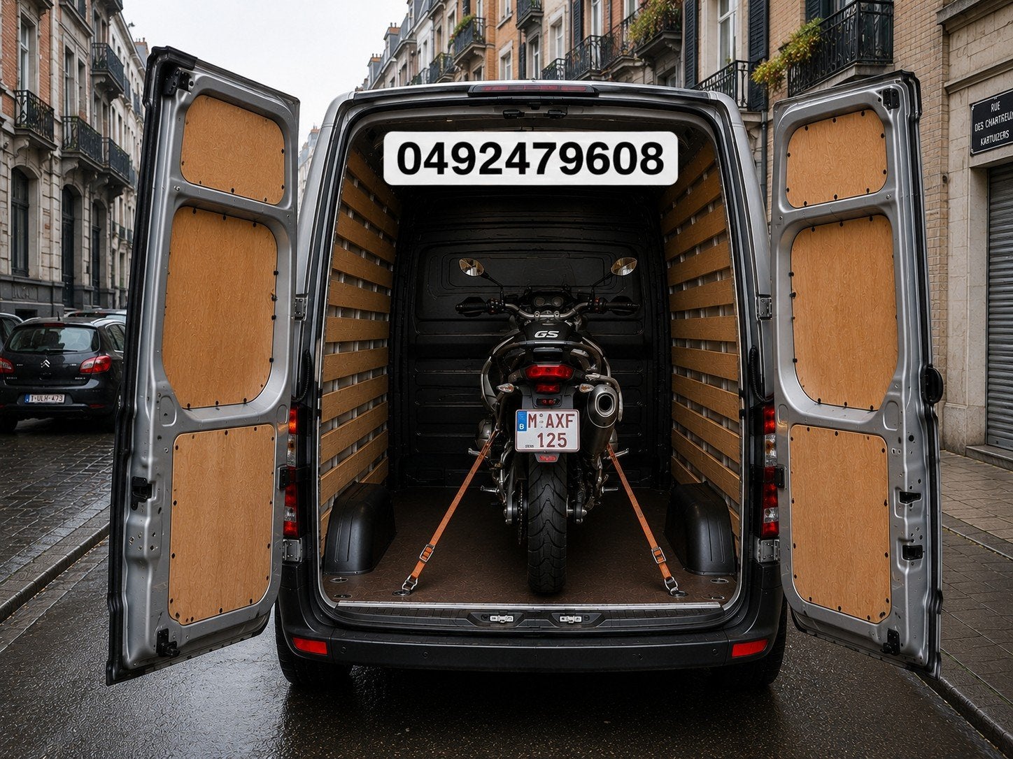 camionnette, Déménagement, transport, livraison, vide
