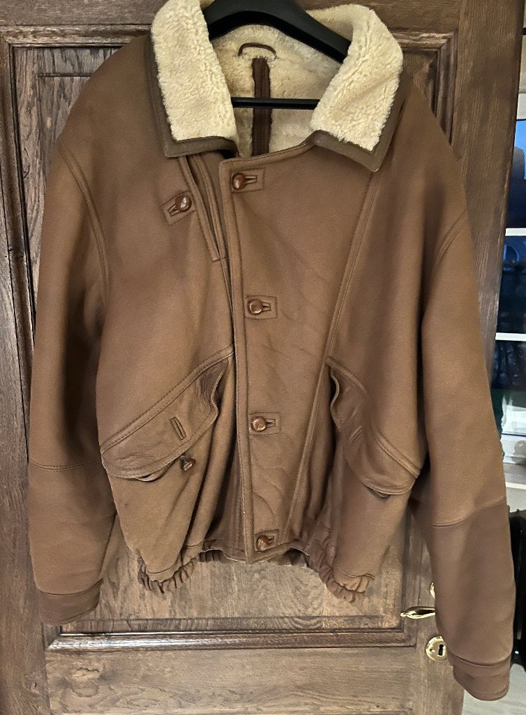 Veste pour homme Mouton, marron, en cuir d'agneau de haute, Vêtements | Hommes, Enlèvement, Comme neuf, Taille 56/58 (XL), Brun