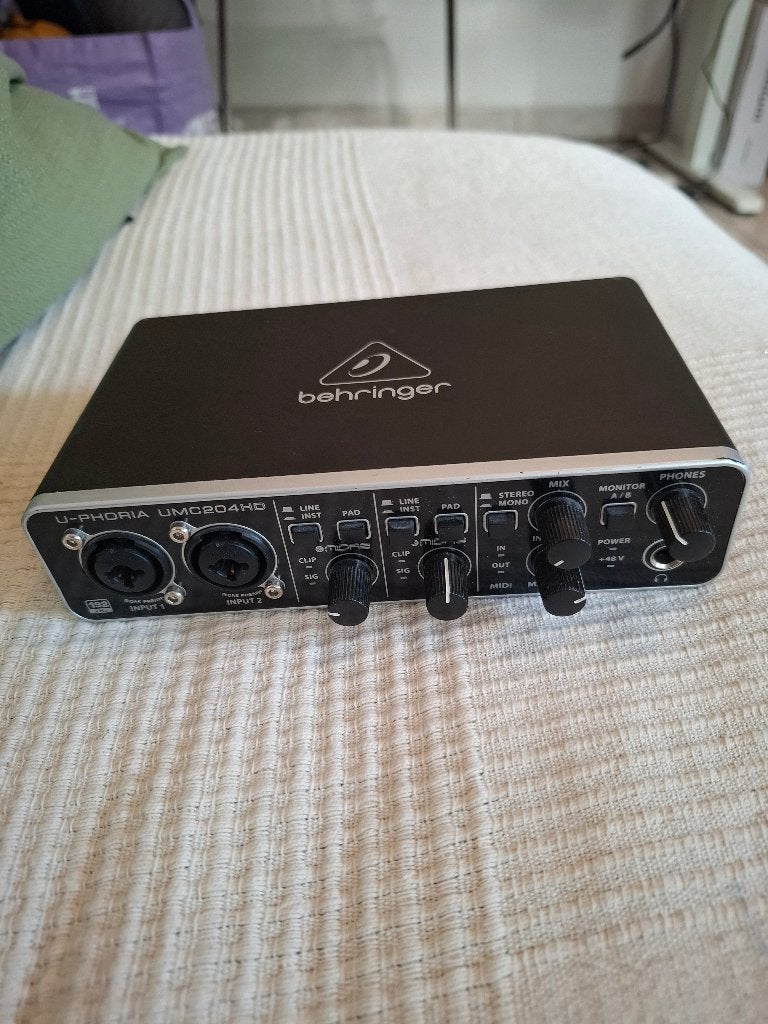 Behringer UMC204HD U-Phoria Interface audio, Ophalen of Verzenden, Zo goed als nieuw