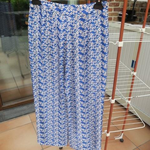Losse broek nieuw blauw bloemenprint Terre bleue mt 36, Kleding | Dames, Nieuw, Ophalen of Verzenden, Maat 36 (S), Lang