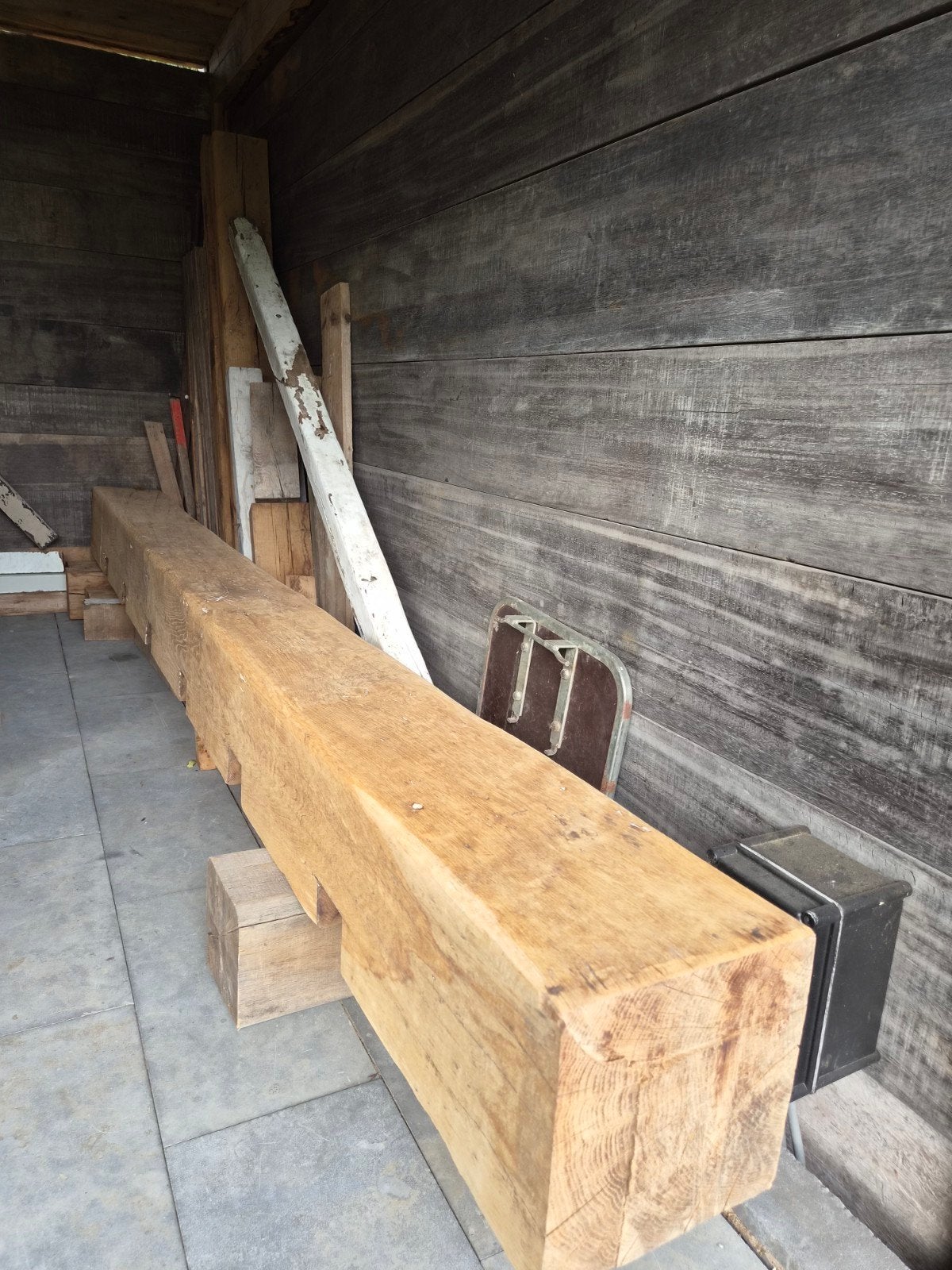 Eiken balk, Doe-het-zelf en Bouw, Ophalen, Eiken, Balk