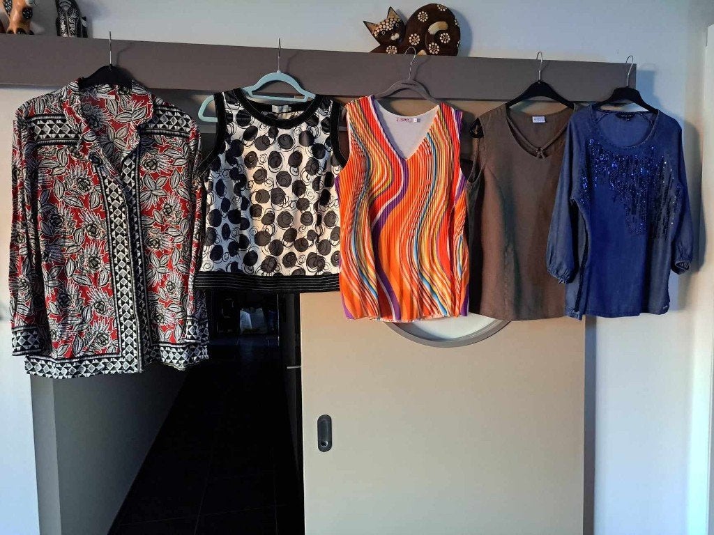 Blouses, en tops mt 44/46, Enlèvement ou Envoi, Comme neuf, Taille 42/44 (L), Autres couleurs