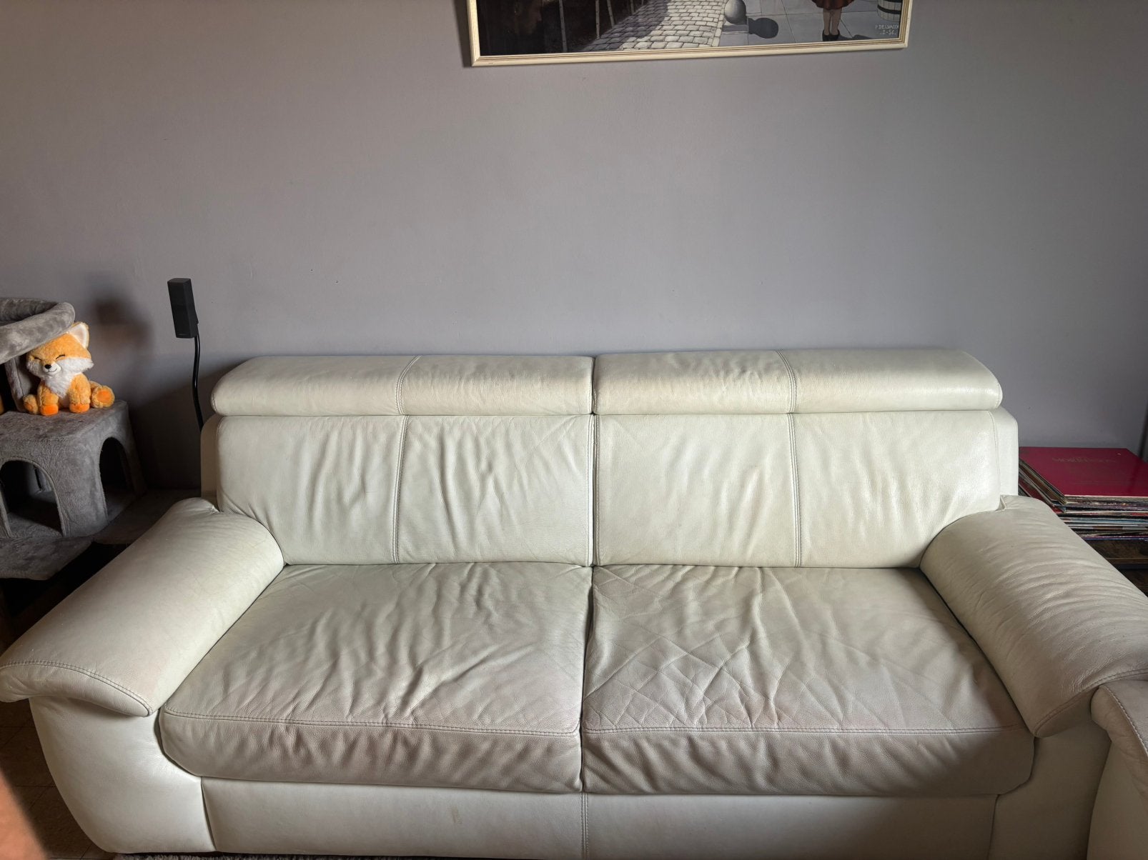2 sièges en cuir, Maison & Meubles, 75 à 100 cm, Quatre personnes ou plus, Enlèvement, Utilisé