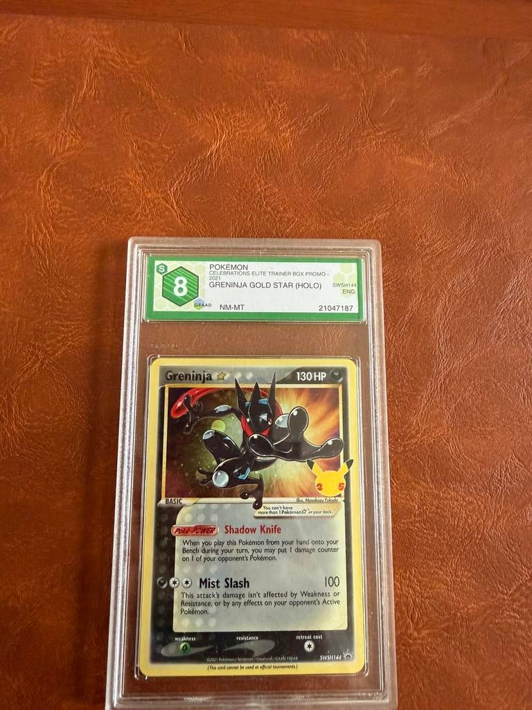Pokémon Greninja  Gold Star – Graded 8 – Celebrations Promo, Hobby en Vrije tijd, Verzamelkaartspellen | Pokémon, Ophalen, Nieuw