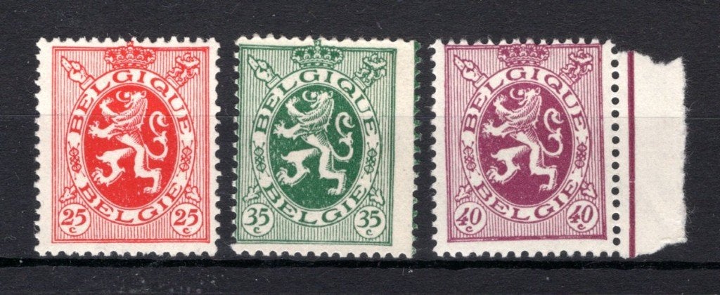 282/284 MNH 1929 - Heraldieke leeuw, Postzegels en Munten, Postzegels | Europa | België, Verzenden, Postfris, Postfris