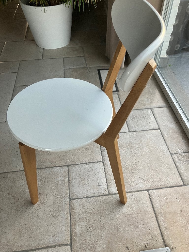 Vier witte stoelen, Ophalen, Gebruikt, Wit, Vier