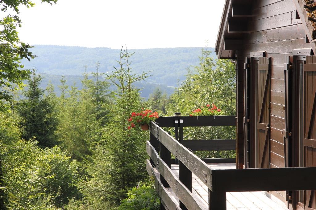 Charmante chalet,zonnig terras,wandelroutes,bos,bbq,wifi, Open haard, Landelijk, In bos, Chalet, Bungalow of Caravan
