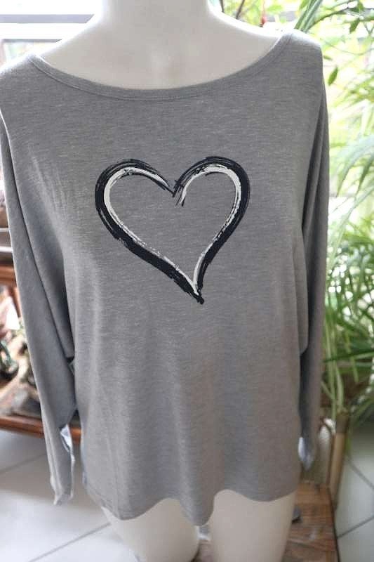 prachtig hart T-shirt, Kleding | Dames, Maat 42/44 (L), Nieuw, Ophalen of Verzenden, Bpc: bonprix collection