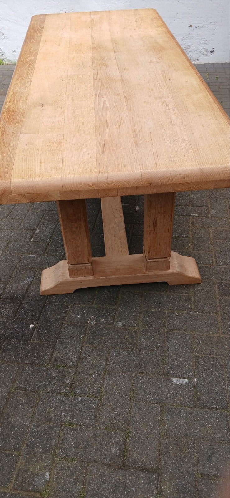 Table de monastère en chêne lourd, table à manger 90 x 200, Enlèvement