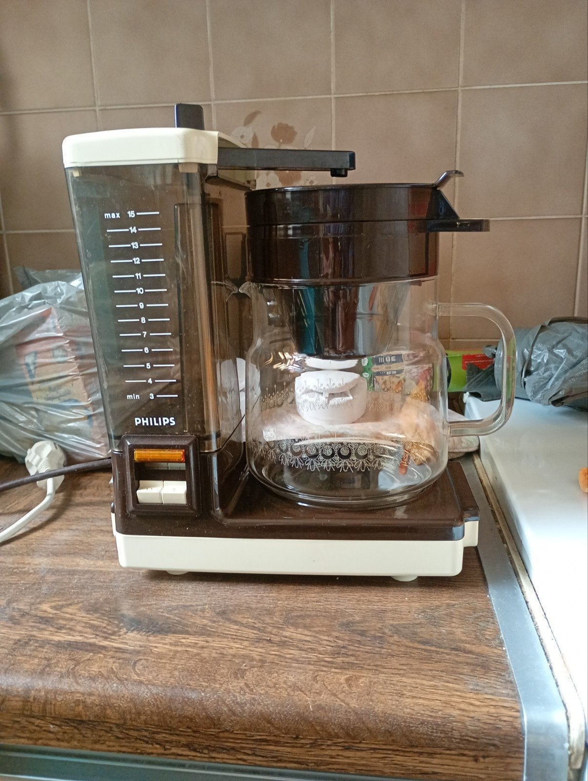 vintage koffiezetapparaat, Elektronische apparatuur, Koffiezetapparaten, Ophalen, Afneembaar waterreservoir, 10 kopjes of meer