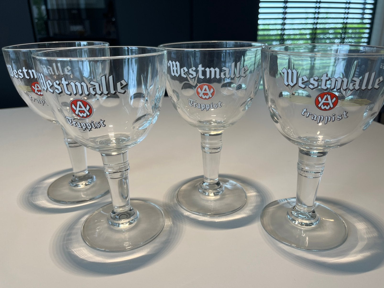 Verres Trappist Westmalle - Set de 4, Enlèvement, Comme neuf, Verre à bière