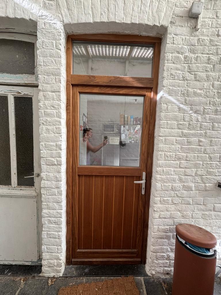 Achterdeur h:251cm x b:97cm, Doe-het-zelf en Bouw, Deuren en Vliegenramen, Ophalen, Gebruikt, 80 tot 100 cm, 215 cm of meer